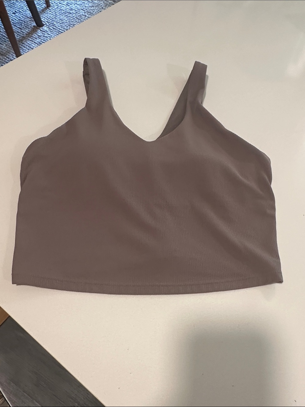 Women’s V-Neck Crop Tank Top - Taupe